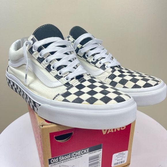 Vans Other - Vans Old Skool Checker Sidewall Sneakers 10.5